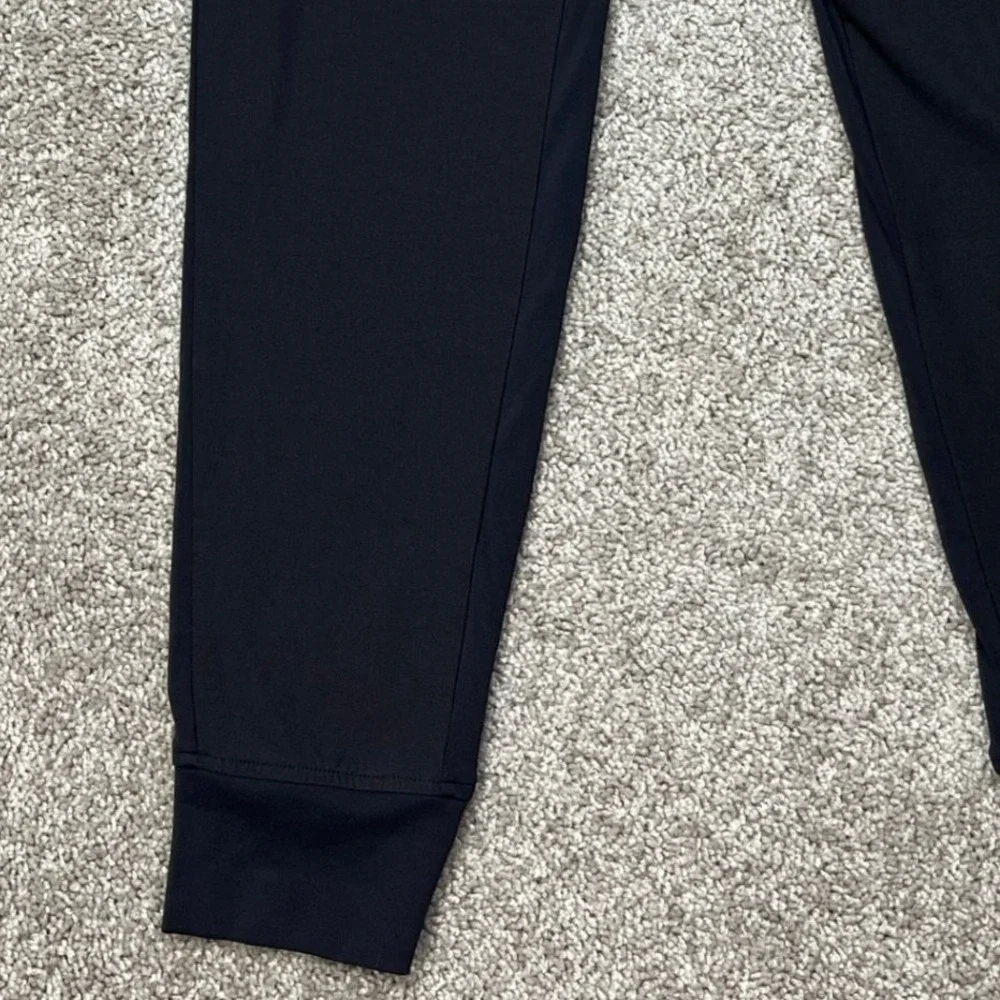 Athleta‎ Jogger Pants Women 8 31x31 Black Zipper Pocket Drawstring Tapered Leg